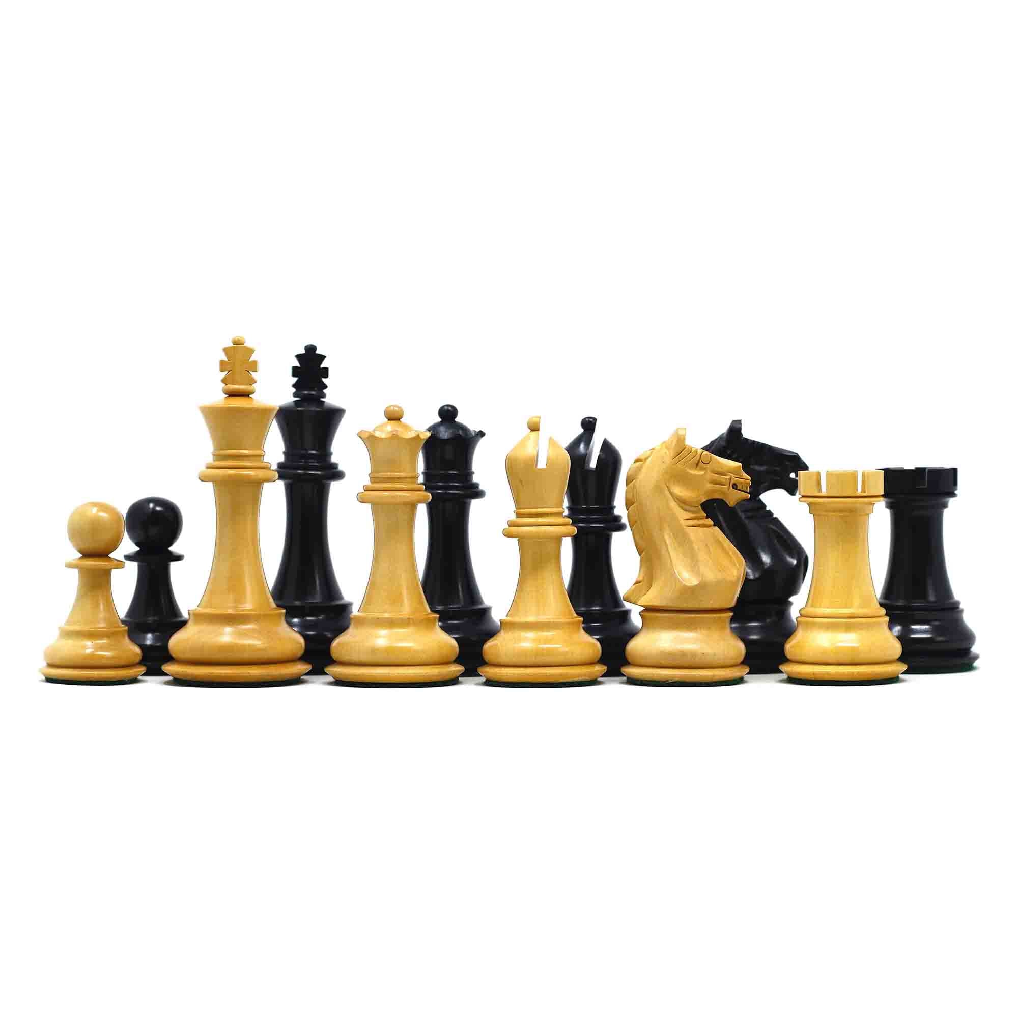 Queens Gambit Fierce Series Chess Set 4" Staunton Chess Set - Ebony & Boxwood
