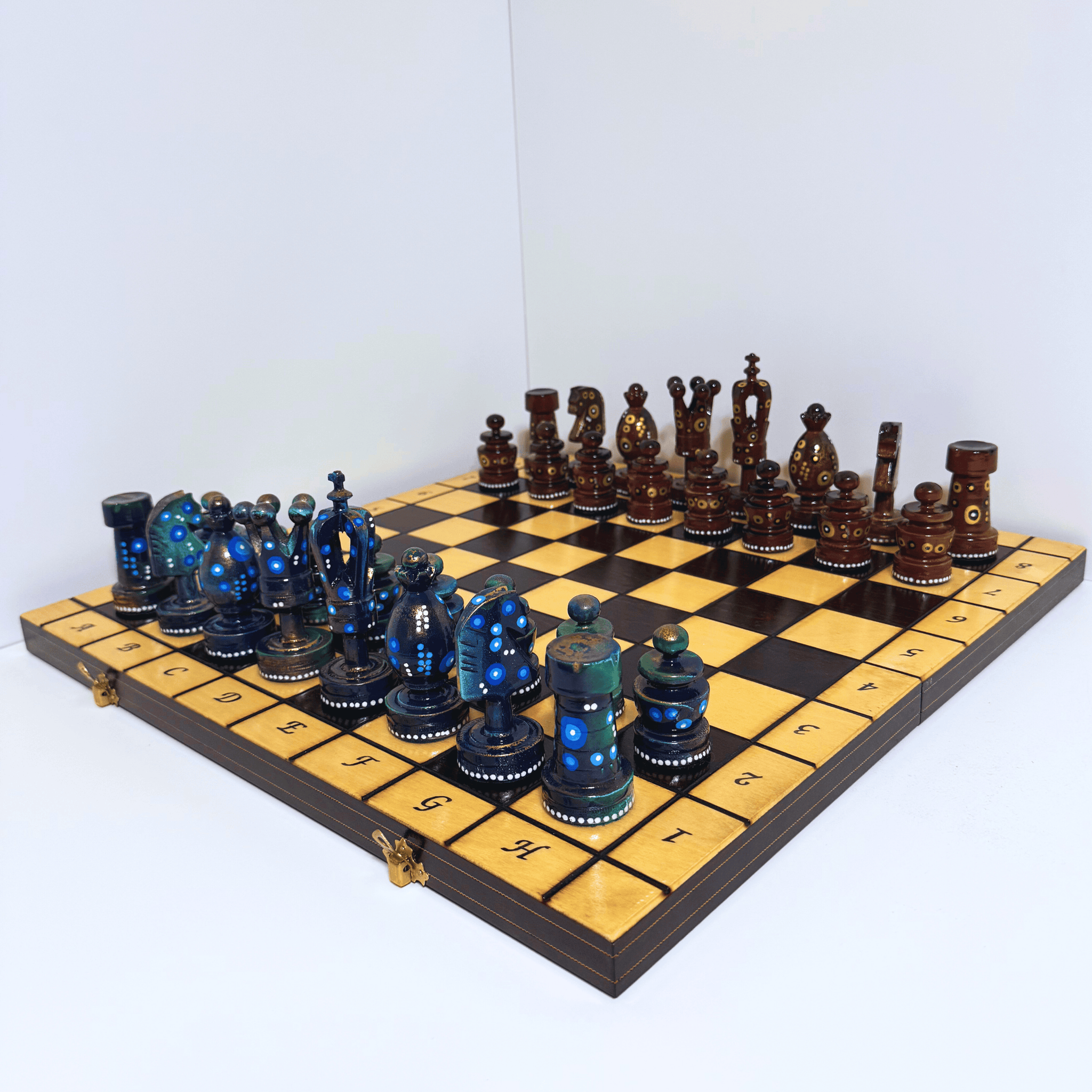 The Natural - Sydney Gruber Painted 20" Large Kings Chess Set #15
