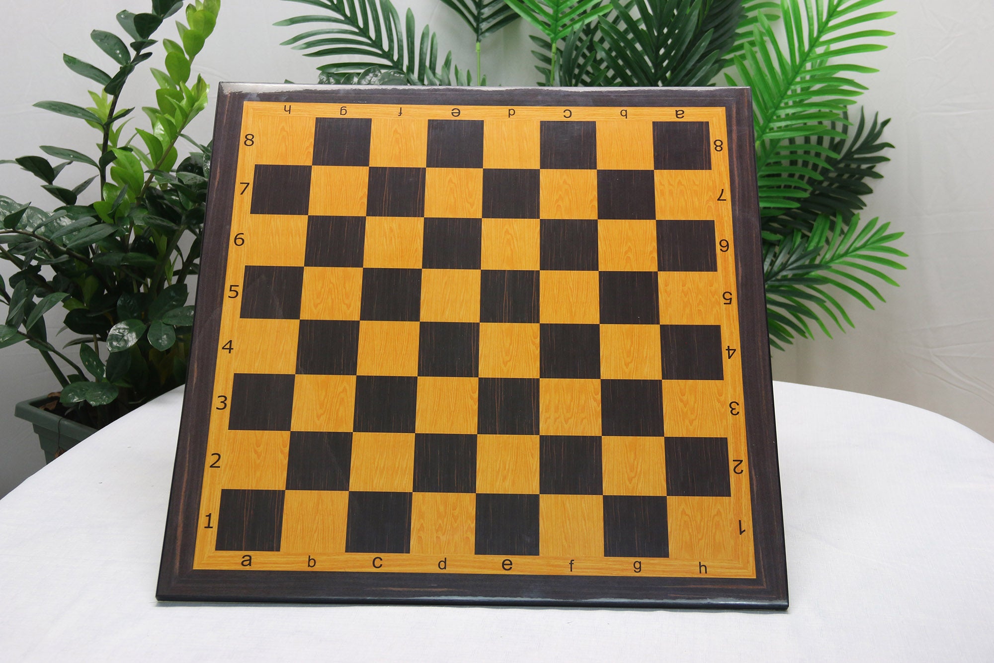 1962 Soviet Championship Inspired Chess Board Antiqued Boxwood/Ebony Look - Square size 63 mm