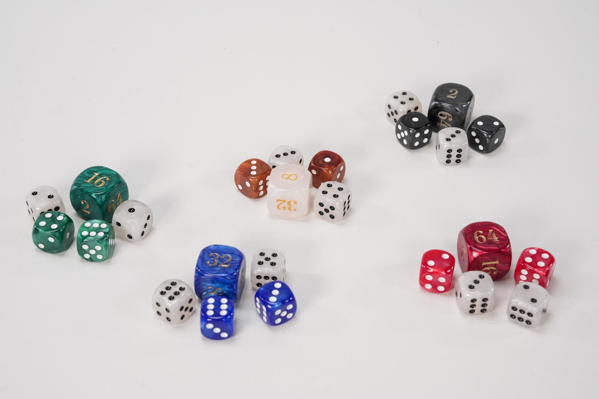 Backgammon Dice Set - Marbled